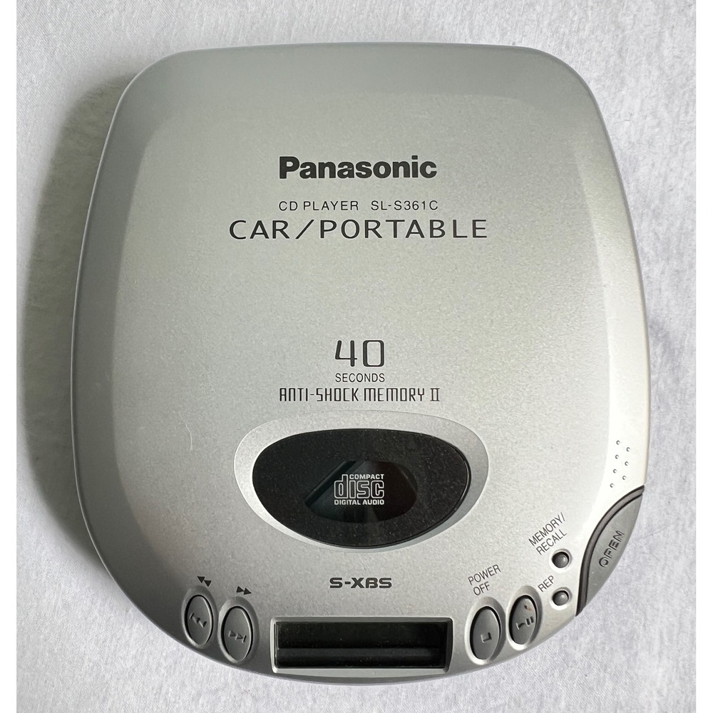 Panasonic SL-S361C Portable CD Player Silver 40 Sec Anti-Shock S-XBS Vintage